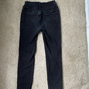 super high rise black jegging